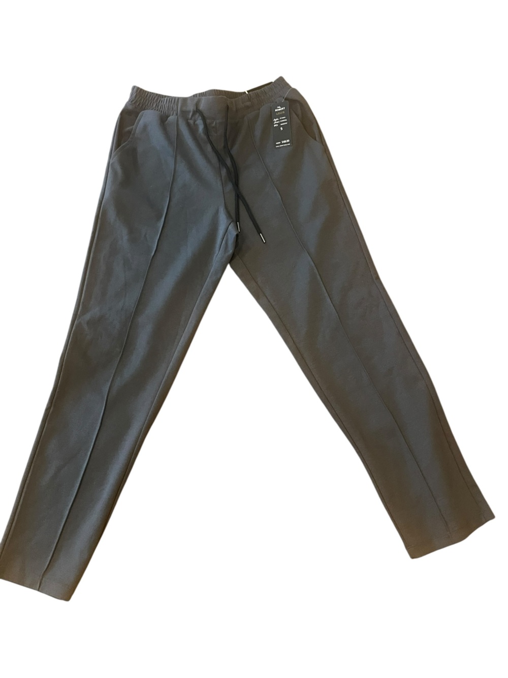 Robert Louis Charcoal The Essential Jogger with Gold Logo Accent NWT